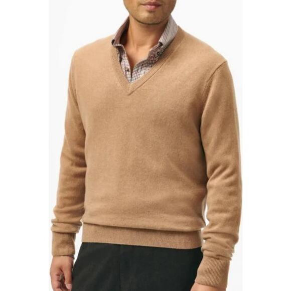 Brooks Brothers 3-Ply Cashmere V-Neck Sweater Men's Preppy Event Business XXL - Picture 3 of 7